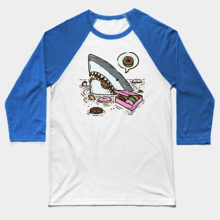 Box of Donuts Shark Baseball T-Shirt